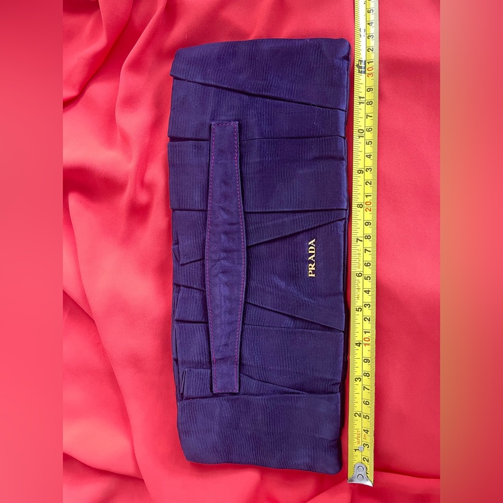 Prada clutch/handlette. Deep purple with pink details.